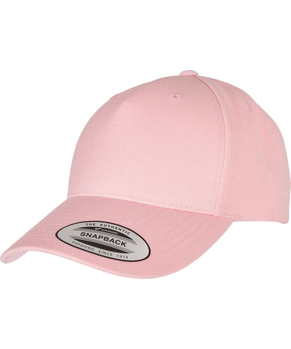 Flexfit By Yupoong Yp Classics 5 Panel Premium Curved Visor Snapback Cap 5789M YP158 - Prism Pink One size - Customisable Caps