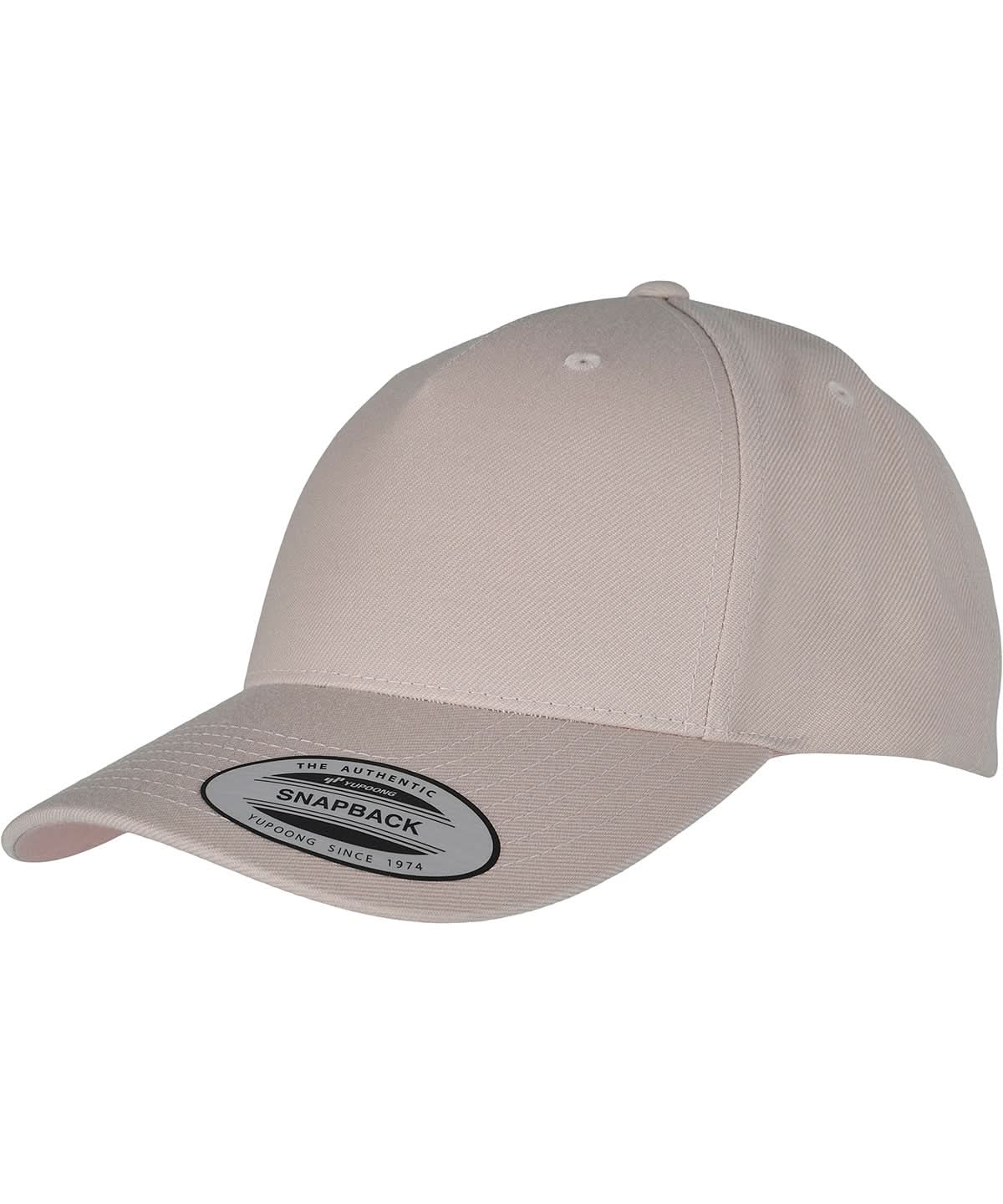 Flexfit By Yupoong Yp Classics 5 Panel Premium Curved Visor Snapback Cap 5789M YP158 - Stone One size - Customisable Caps