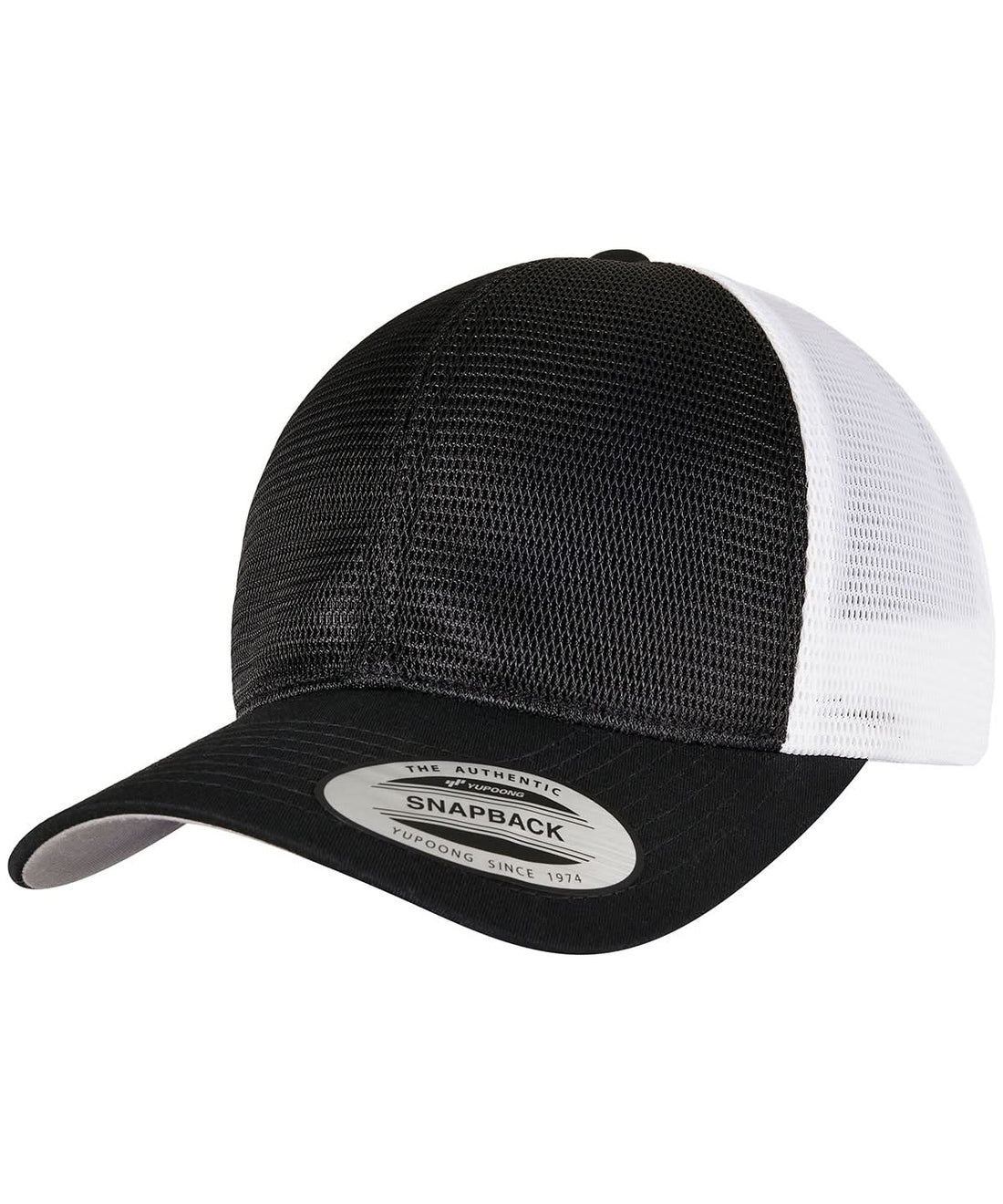360 Omnimesh 2 Tone Cap 6360T - YP162 - Black White One size - Customisable Caps