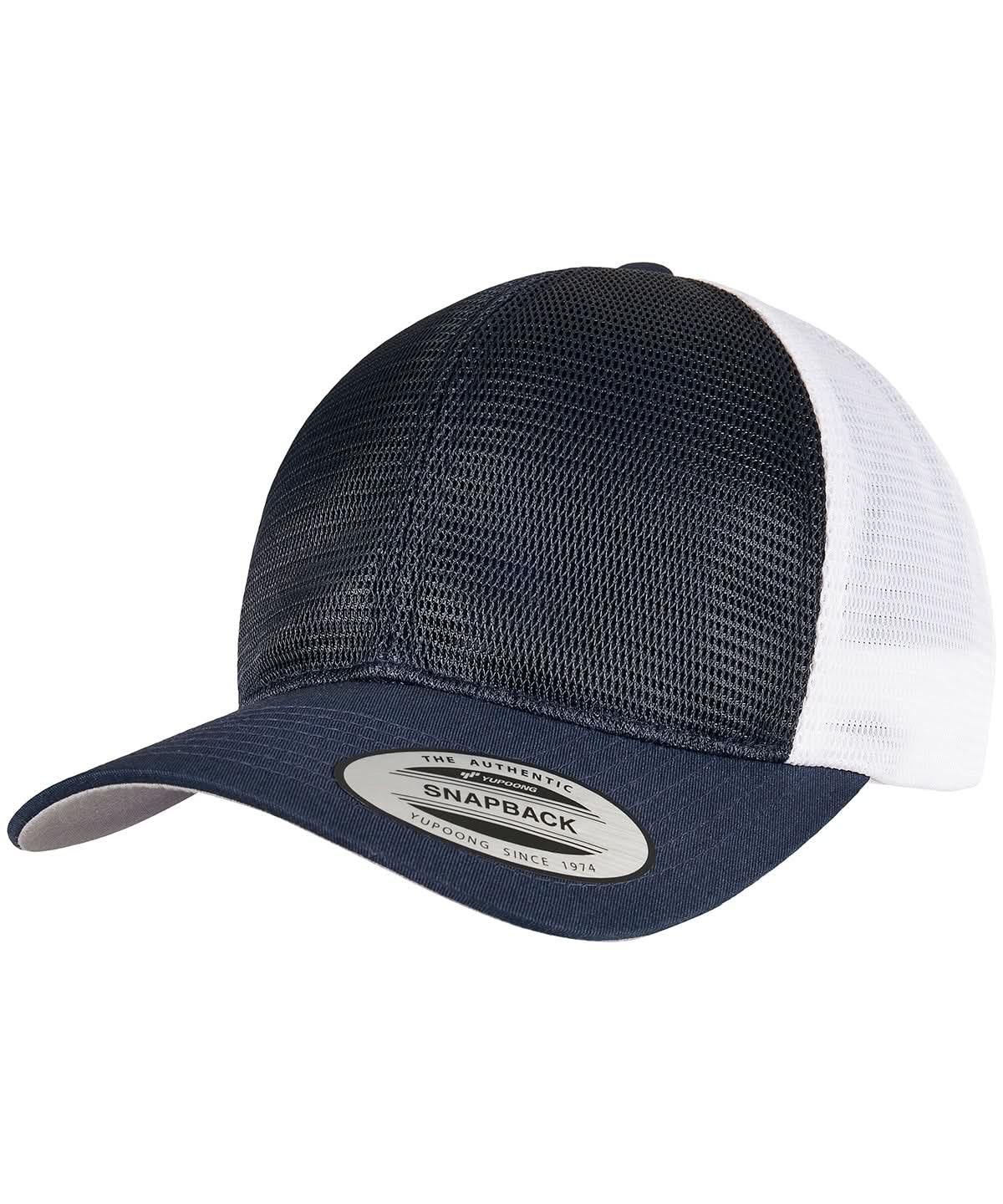 Flexfit By Yupoong 360 Omnimesh 2 Tone Cap 6360T YP162 - Navy White One size - Customisable Caps
