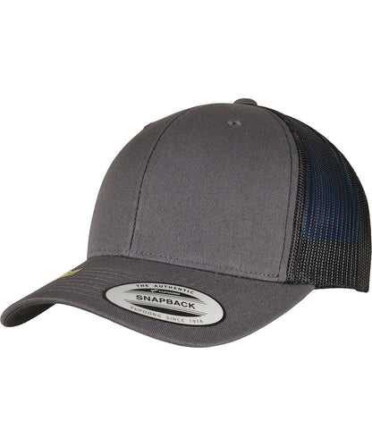 Flexfit By Yupoong Yp Classics Recycled Retro Trucker Cap 2 Tone 6606Rt YP164 - Charcoal Black One size - Customisable Caps