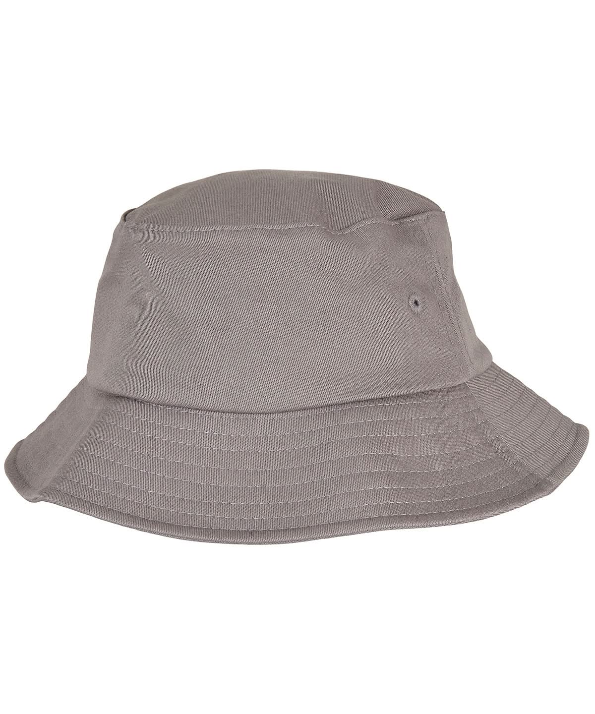 Flexfit By Yupoong Kids Flexfit Cotton Twill Bucket Hat YP169 - Grey One size - Customisable Hats