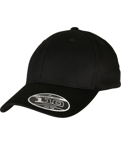 Flexfit By Yupoong Flexfit 110 Curved Visor Snapback YP177 - Black One Size - Customisable Caps