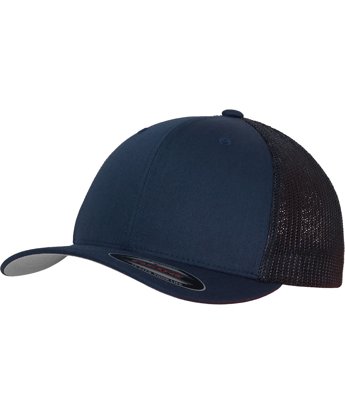 Flexfit By Yupoong Flexfit Mesh Trucker YP179 - Navy - Customisable Caps
