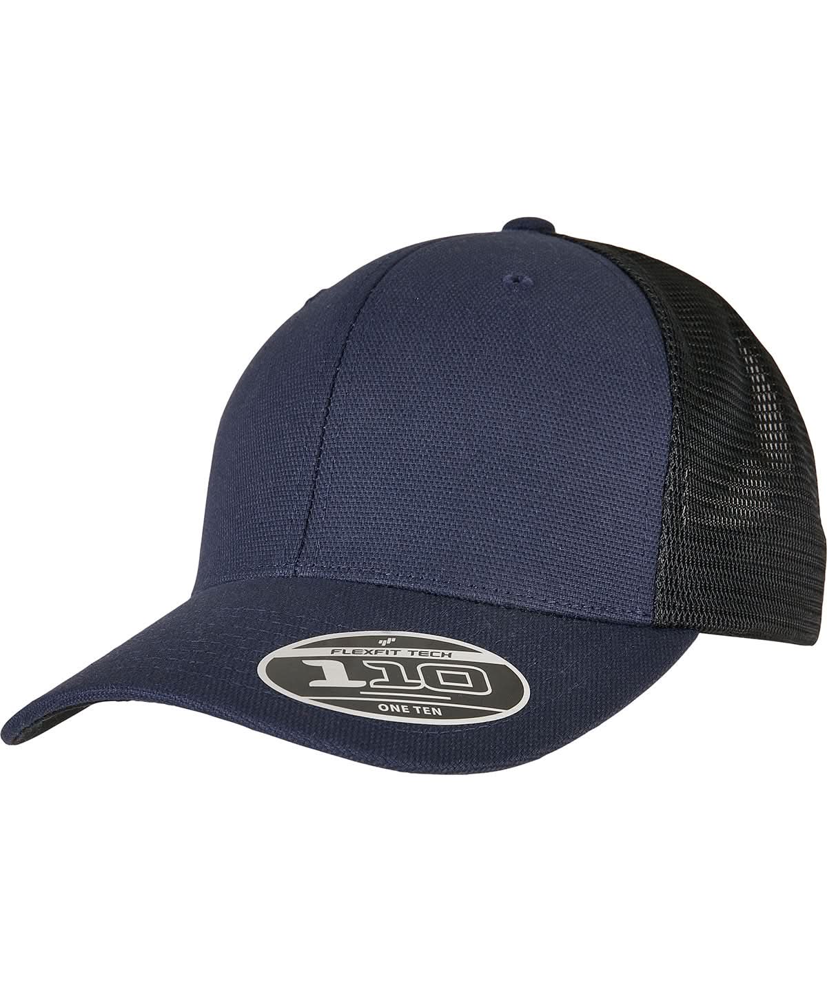 Flexfit By Yupoong 110 Structured Canvas Trucker 110St YP190 - Navy Black One size - Customisable Caps