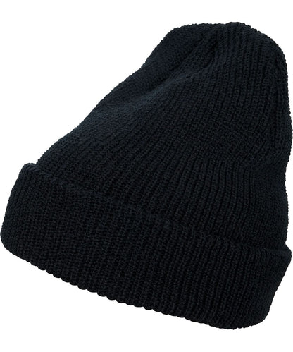 Flexfit By Yupoong Long Knit Beanie 1545K YP193 - Black One size - Customisable Beanies