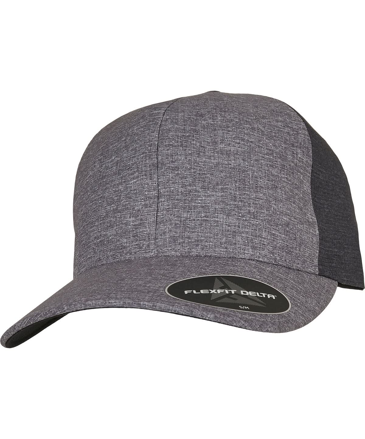 Flexfit Delta Carbon 2 Tone Cap 180T - YP194 - Melange Blue Melange Charcoal - Customisable Caps