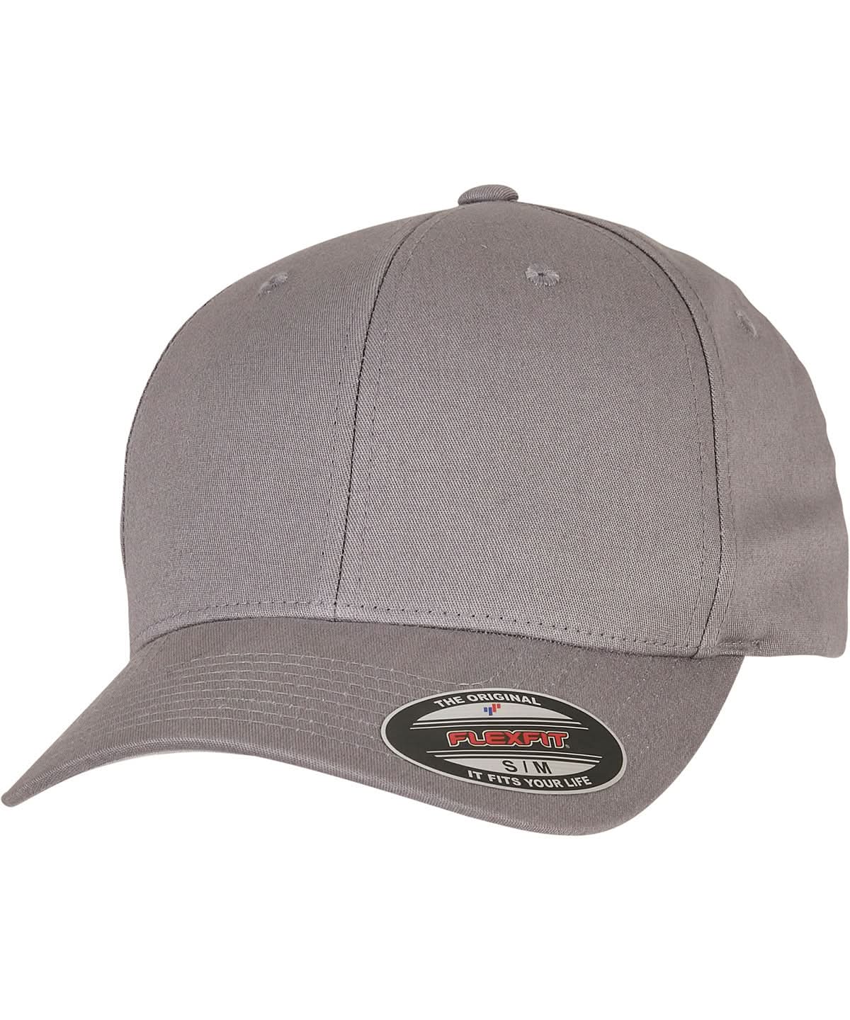 Flexfit By Yupoong V Flexfit Cotton Twill Cap 5001 YP195 - Grey - Customisable Caps