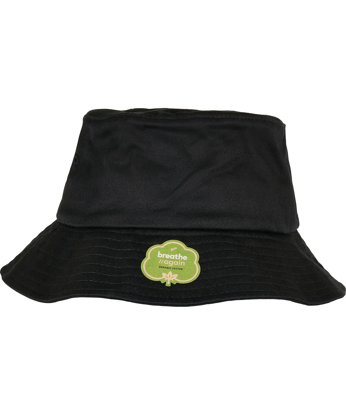 Flexfit By Yupoong Organic Cotton Bucket Hat 5003Oc YP203 - Black One size - Customisable Hats