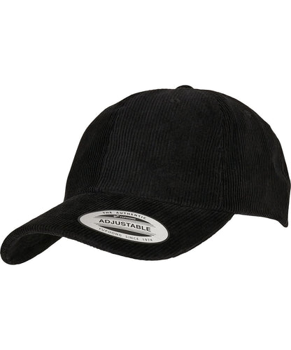 Flexfit By Yupoong Low Profile Corduroy Dad Cap 6245Cd YP219 - Black One size - Customisable Caps