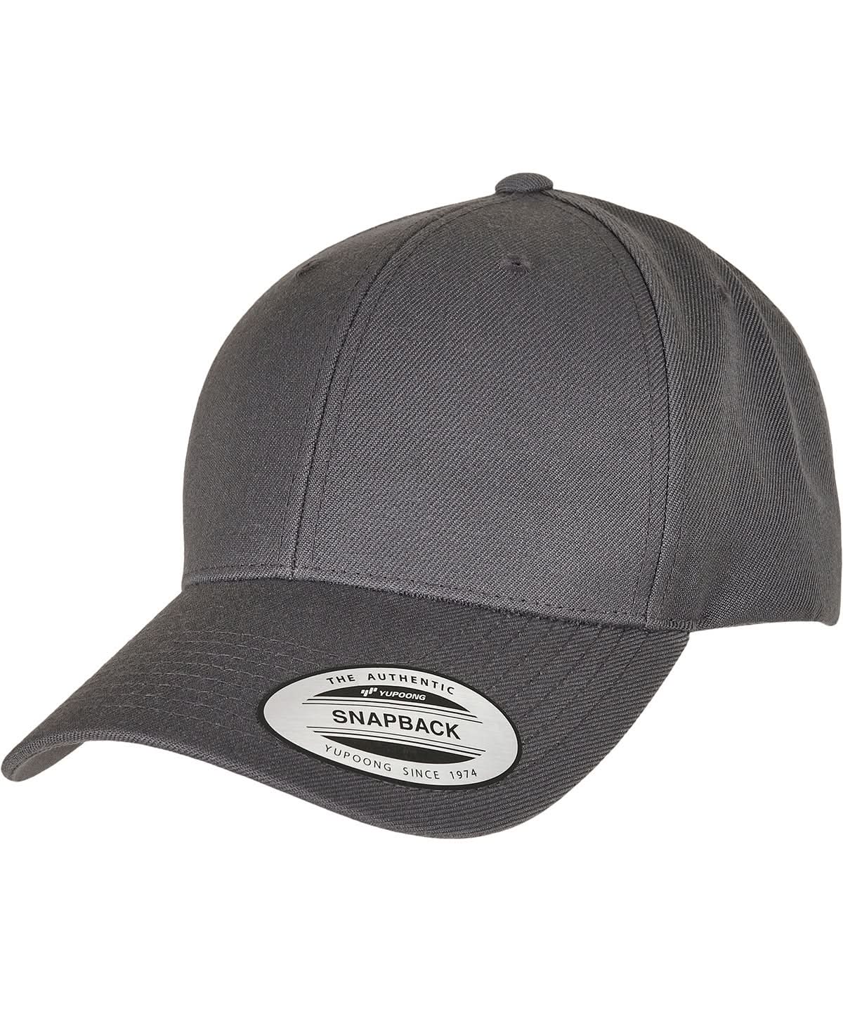 Flexfit By Yupoong Premium Curved Visor Snapback Cap 6789M YP240 - - Customisable Caps