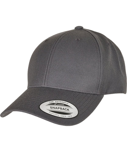 Flexfit By Yupoong Premium Curved Visor Snapback Cap 6789M YP240 - - Customisable Caps