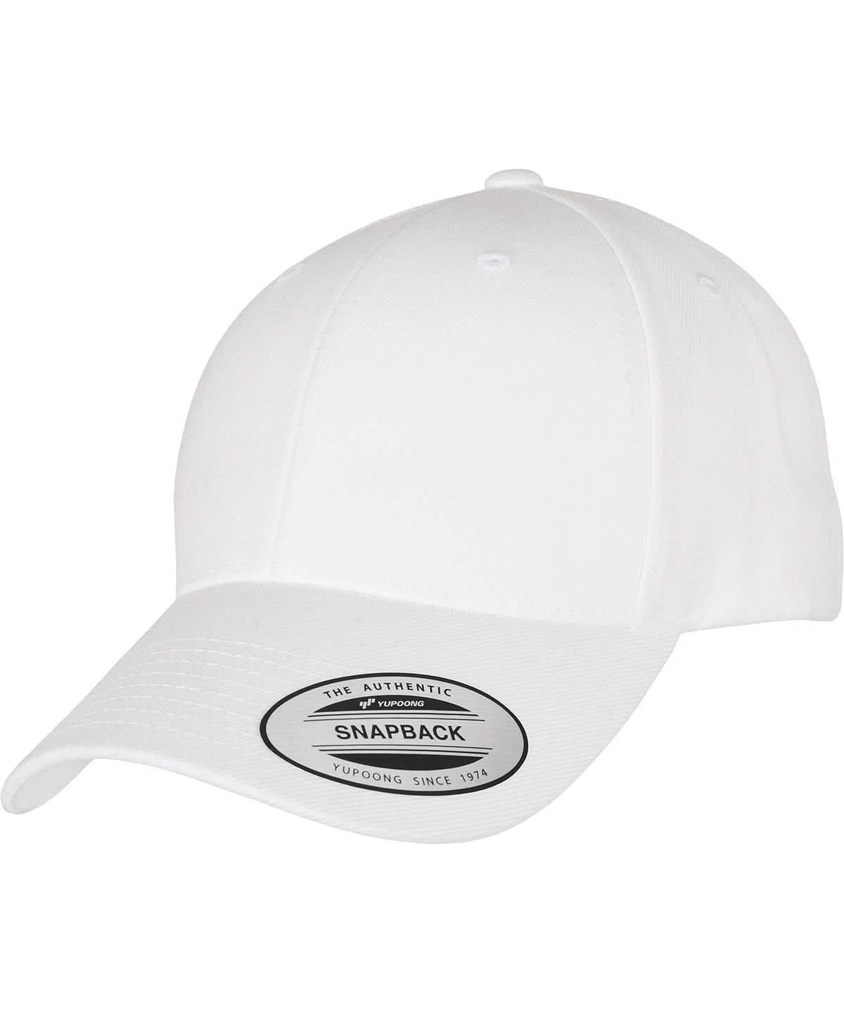 Flexfit By Yupoong Premium Curved Visor Snapback Cap 6789M YP240 - - Customisable Caps