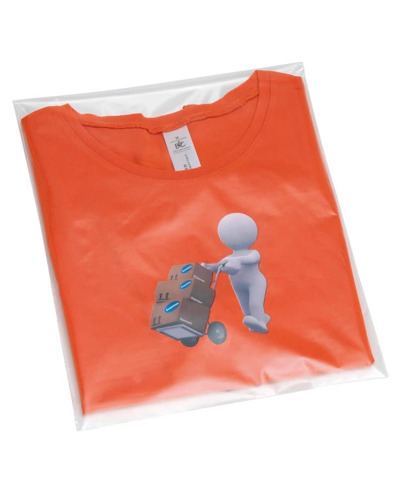 Essentials Essential Clear Polythene Bags Stick Seal ZA027 - Clear One size - Customisable Shirt Bags