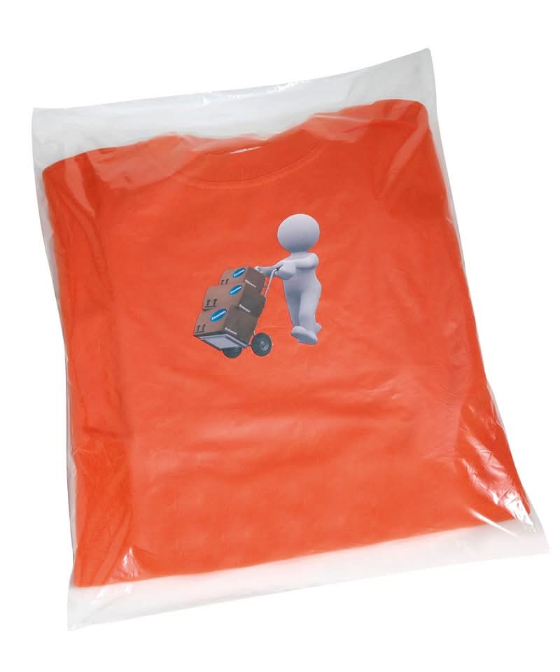 Essentials Essential Clear Polythene Bags Non Stick Seal ZA068 - Clear - Customisable Shirt Bags
