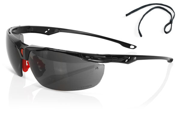 Beeswift High Performance Lens Sports Style Safety Glasses - Grey - Customisable Eye Protection