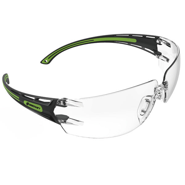 Beeswift Clear Lens Biocolour Frame Safety Glasses - - Customisable Eye Protection