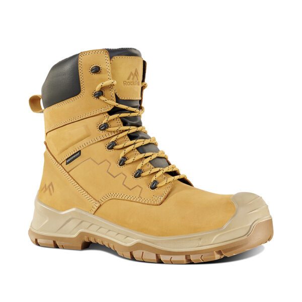 RF752 Hampton Honey High Leg Waterproof Safety Boot with Side Zip