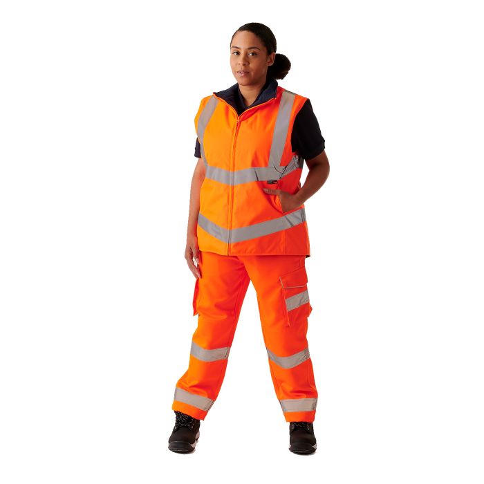 Ladies Hi Vis Orange Anjali Body Warmer - HV305 - - Customisable Jacket
