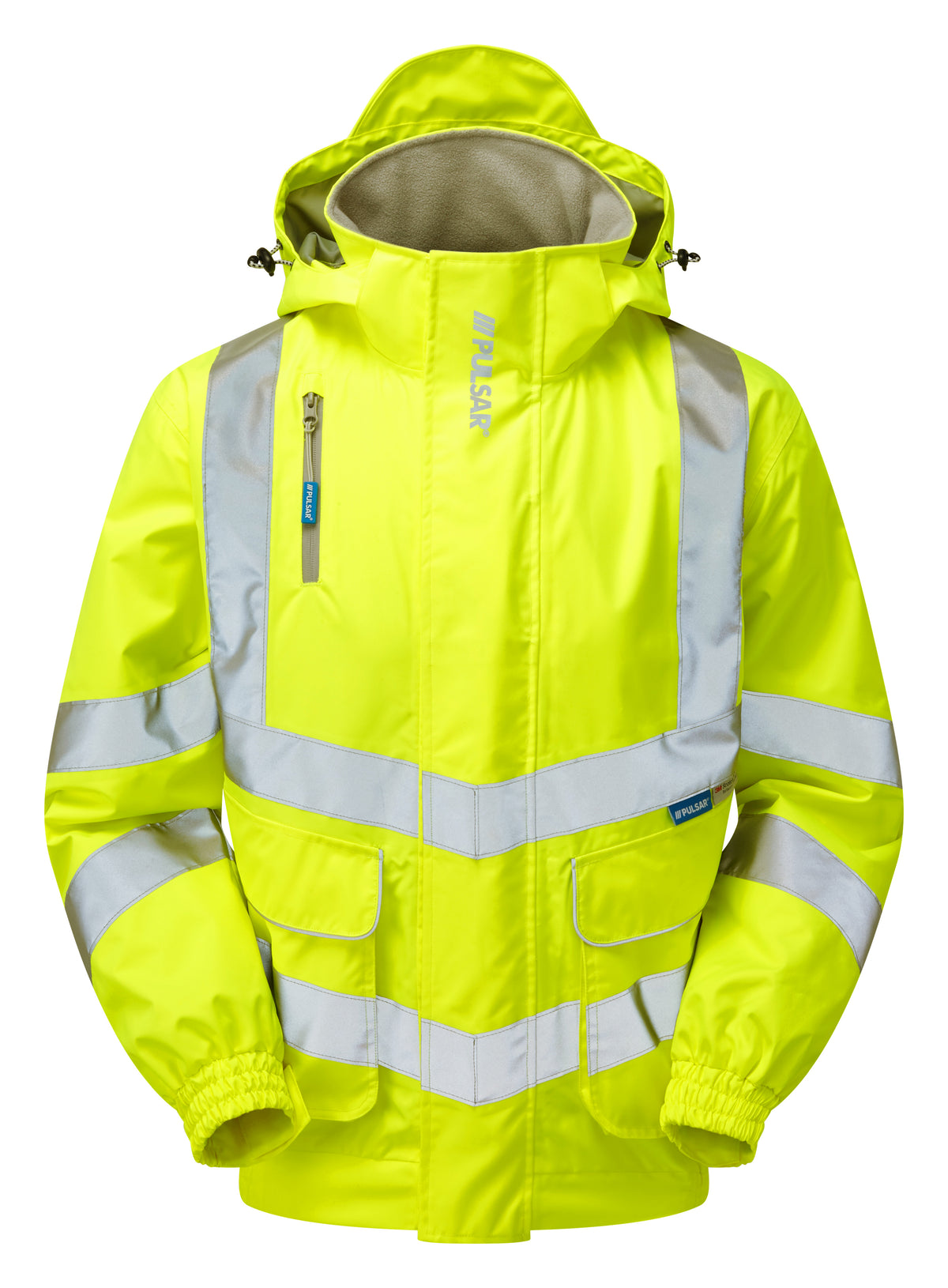 Mesh Lined Bomber Jacket Yellow Recycled Content - P533 - - Customisable Waterproof