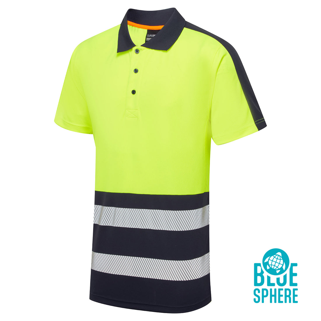 Essentials Hi-Vis Eco Coolair Yellow Polo Shirt - ESS03 - Yellow - Customisable Shirts