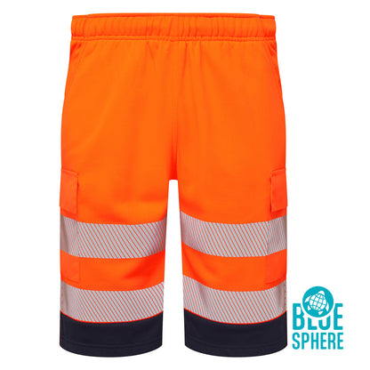 Essentials Hi-Vis Eco CottonCool Orange Shorts - ESS14 - Orange - Customisable SHORTS