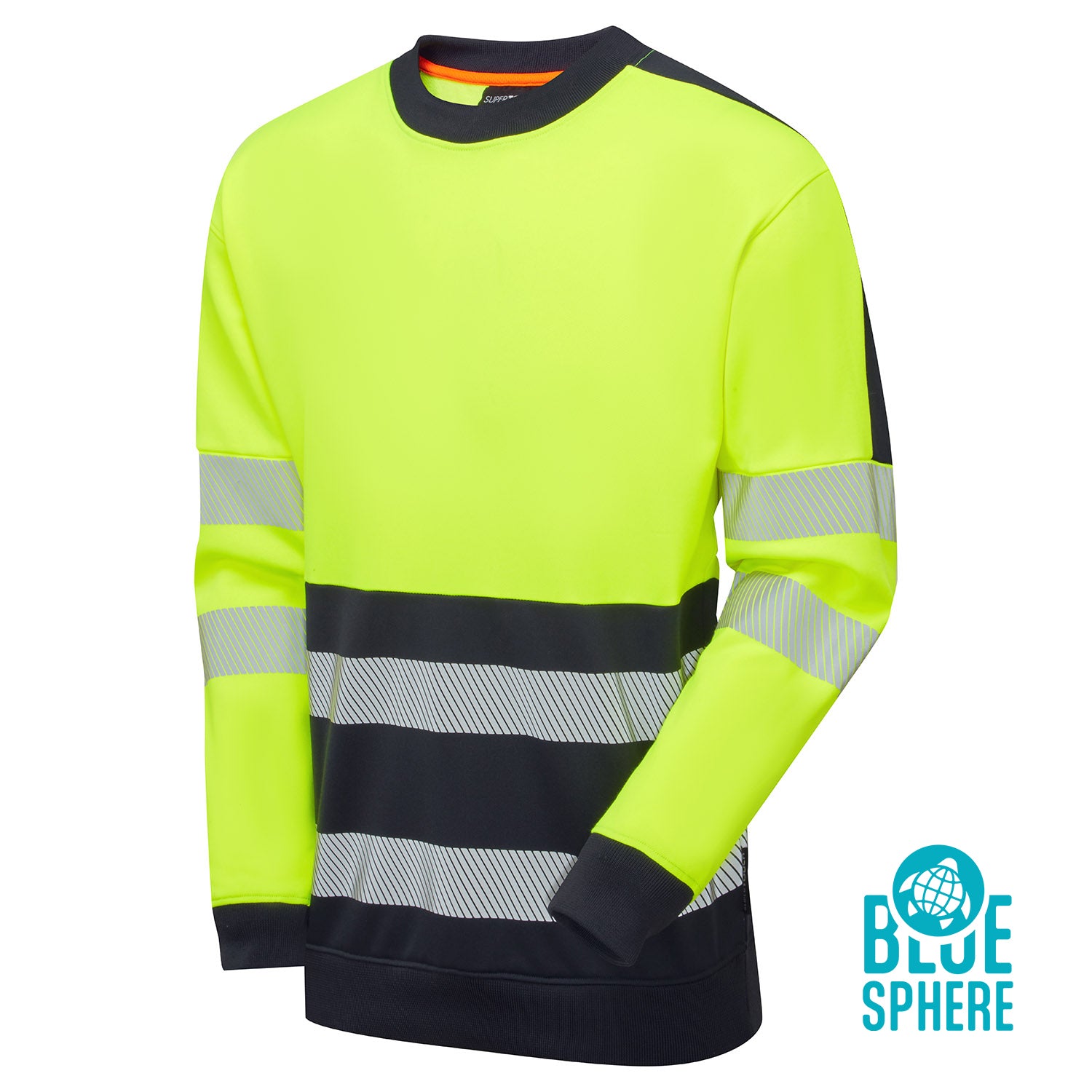 Essentials Hi-Vis Eco CottonCool Yellow Sweatshirt - ESS17 - Yellow - Customisable SHIRT