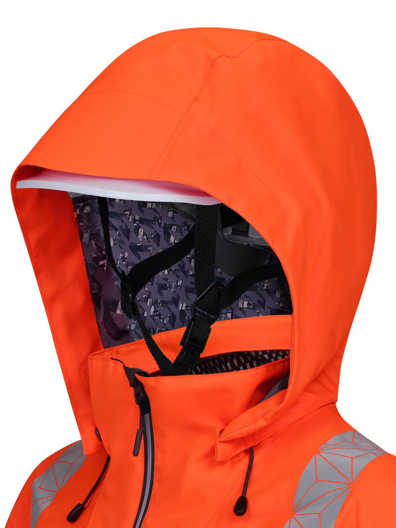 Shell Jacket Orange REACT - RCT801 - - Customisable Waterproof