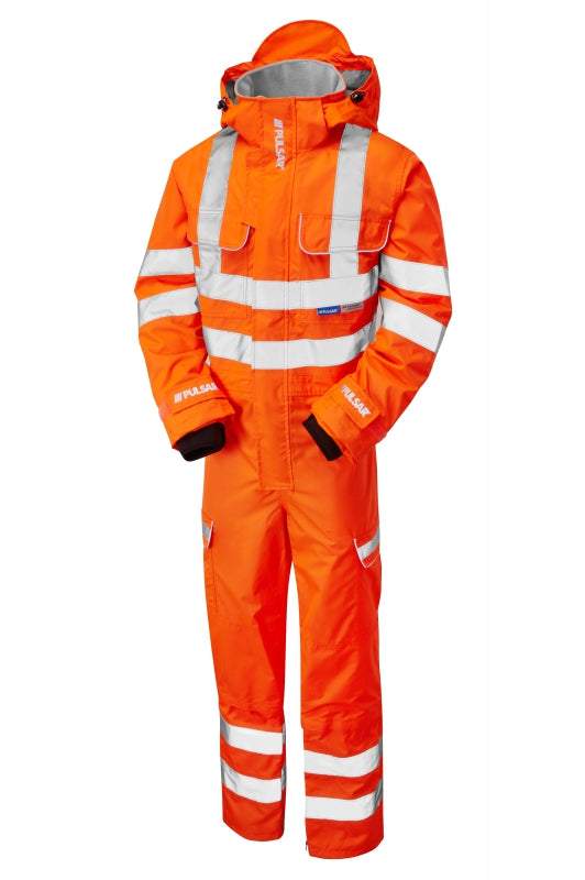 Mesh Lined Coverall Orange Recycled Content - PR505 - - Customisable Coveralls