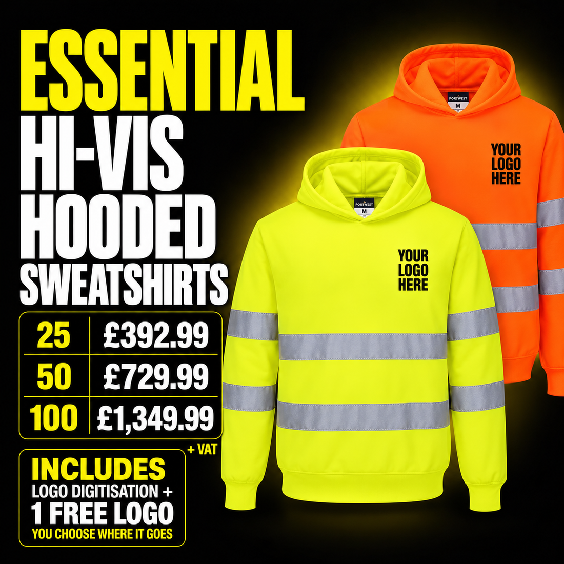 Essential Hi Vis Hooded Sweatshirts Bundle - ES304