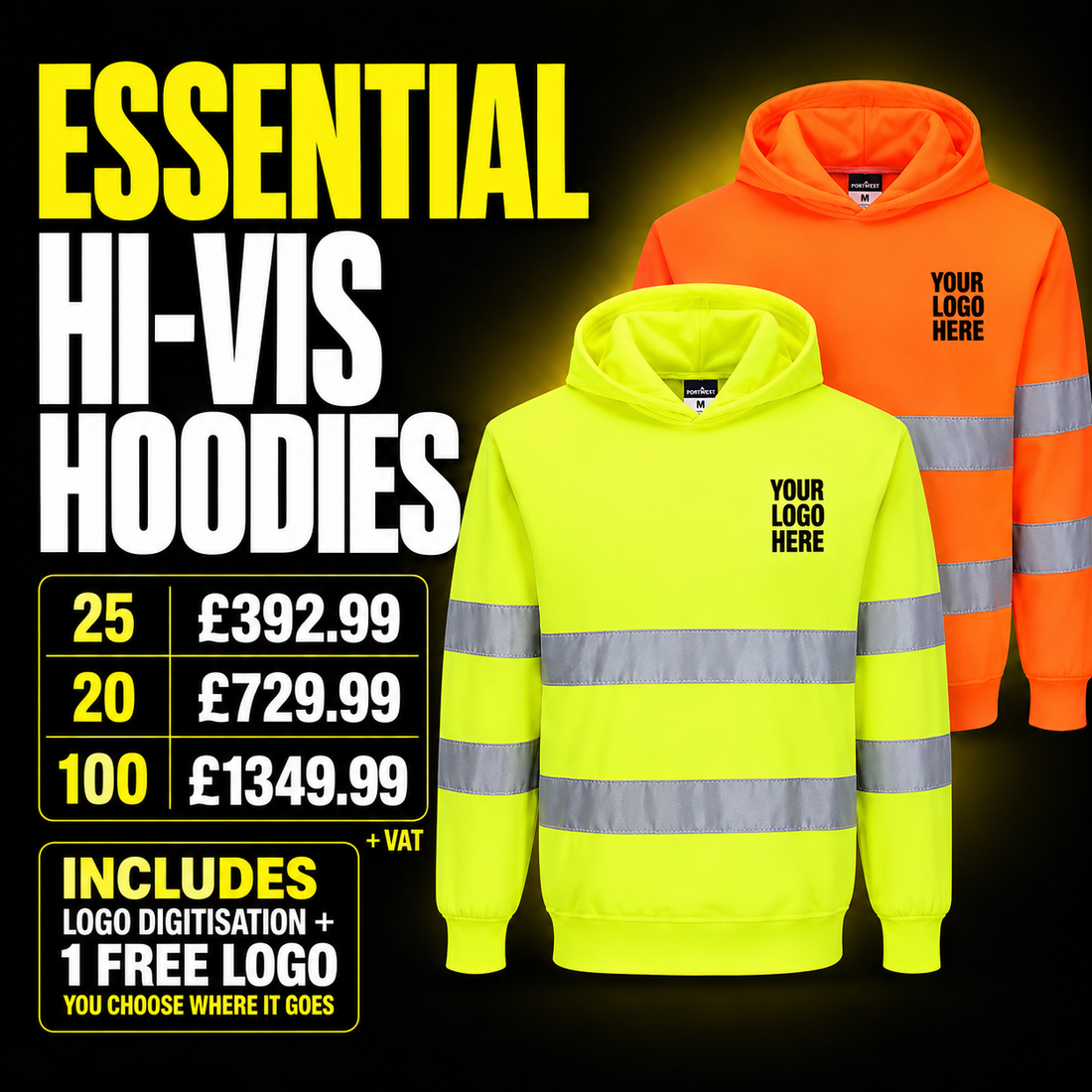 Essential Hi Vis Hooded Sweatshirts Bundle - ES304