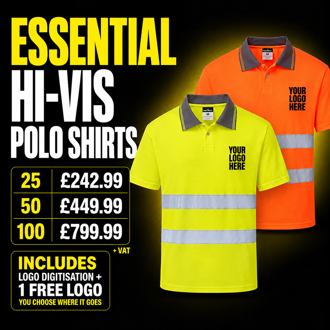 Essential Hi-Vis Polo Shirts Bundle - ES477