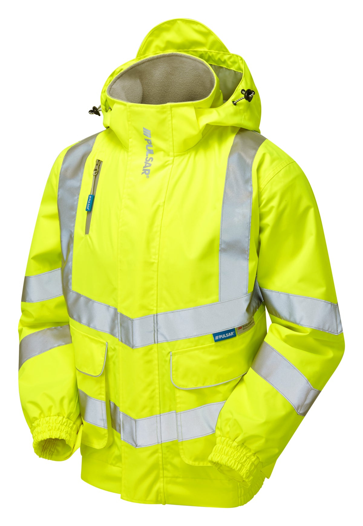 Mesh Lined Bomber Jacket Yellow Recycled Content - P533 - - Customisable Waterproof