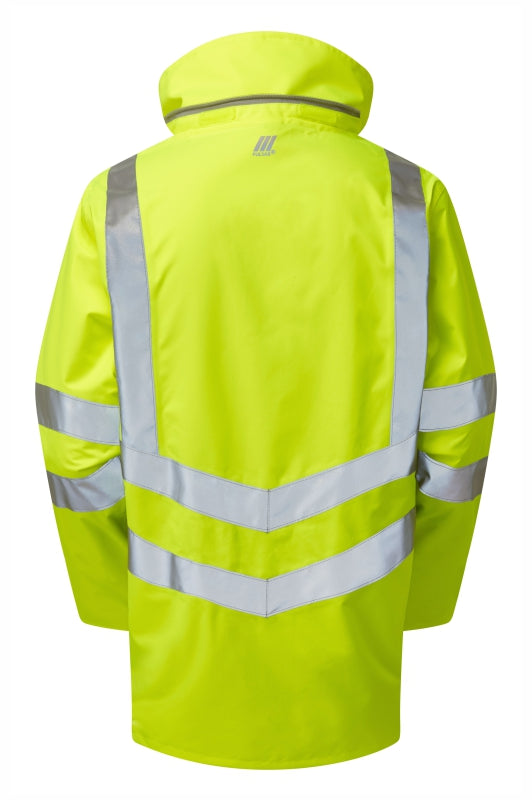 Mesh Lined Storm Coat Yellow Recycled Content - P421 - - Customisable Waterproof