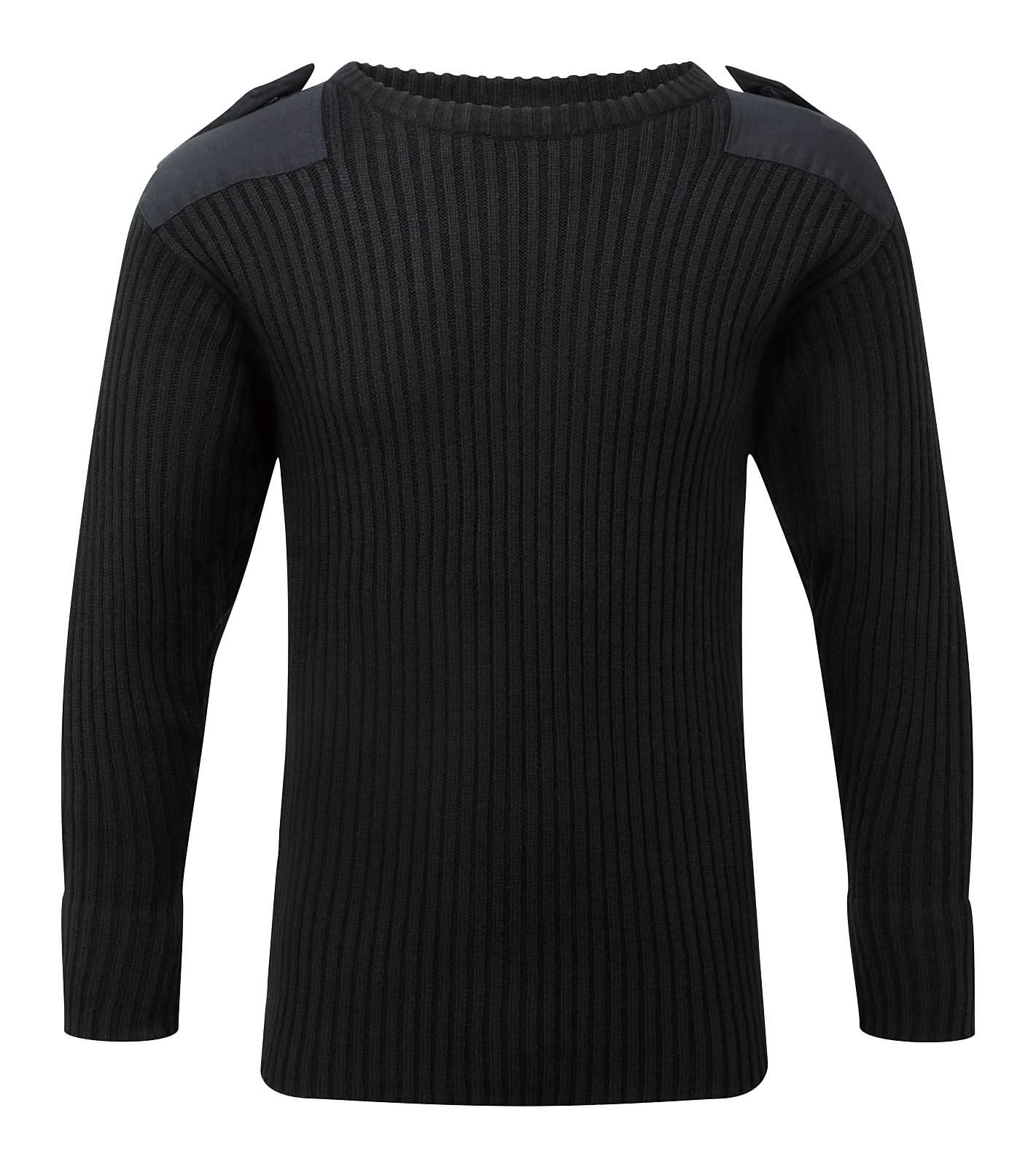 Fort Crew Neck Combat Jumper 120 - Black - Customisable