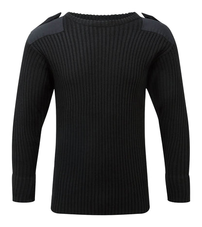 Fort Crew Neck Combat Jumper 120 - Black - Customisable