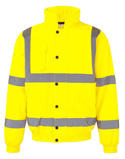 Hi Vis Bomber Jacket 265 - Yellow - Customisable Jacket