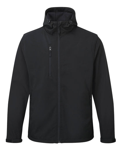 Fort Holkham Hooded Softshell Jacket 234 - Black - Customisable Softshell Jacket