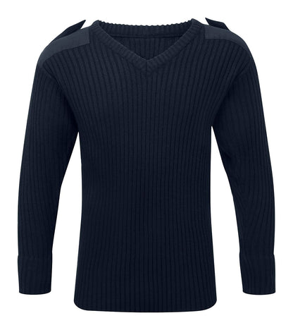 Fort V Neck Combat Jumper 120 V - Navy Blue - Customisable