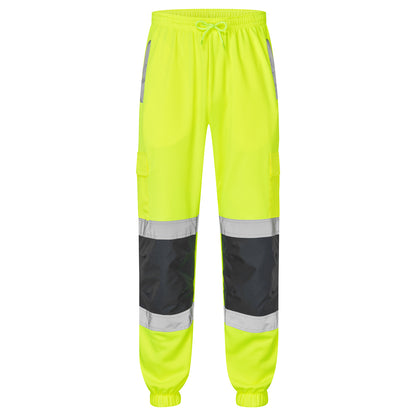 Hi Vis 2 Tone Jogging Bottoms - H111Y - - Customisable Trousers