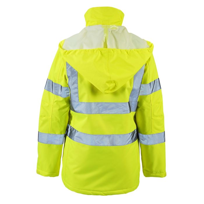 Ladies Hi Vis Yellow Kamela Padded Jacket - HV300 - - Customisable Jacket