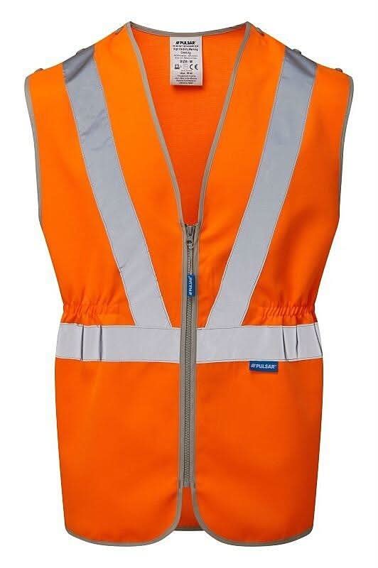 Pulsar Hi Vis Orange Tear Apart Waistcoat PR145 - Orange - Customisable Hi-Vis Vest