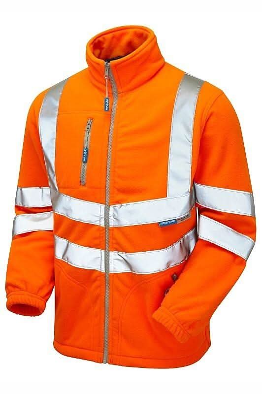 Pulsar Hi Vis Orange Interactive Fleece Jacket PR508 - Orange - Customisable Jacket