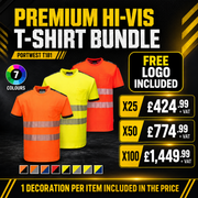 Premium Hi-Vis T-Shirt Bundle with Free Logo - T181
