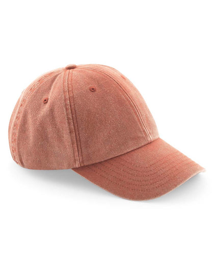 Beechfield Low Profile Vintage Cap B655 - Vintage Orange O S - Customisable Caps