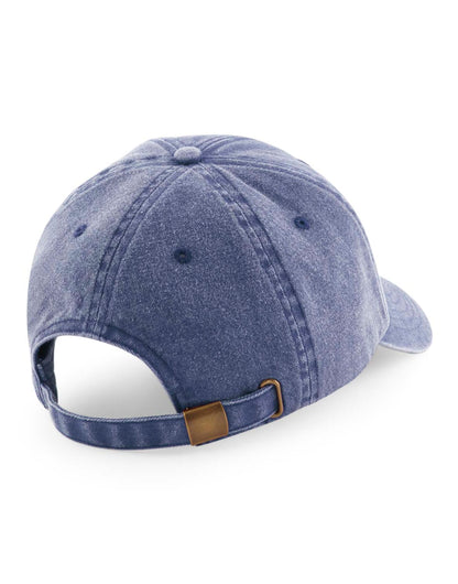 Beechfield Low Profile Vintage Cap B655 - Vintage Denim O S - Customisable Caps