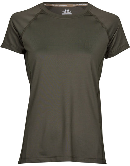 Tee Jays Ladies CoolDry Tee TJ7021 - Deep Green - Customisable T-Shirt