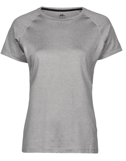Tee Jays Ladies CoolDry Tee TJ7021 - Grey Melange - Customisable T-Shirt