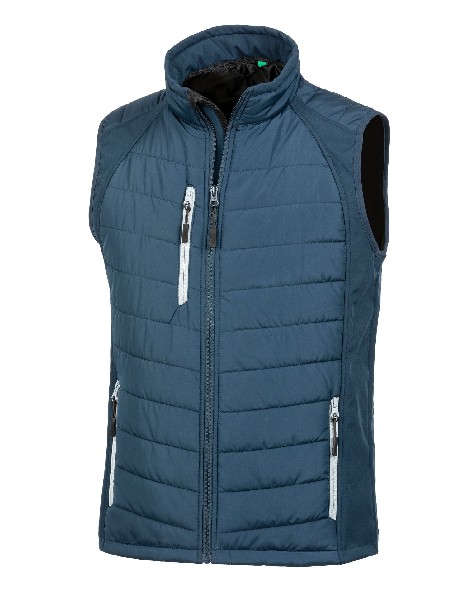 Result Black Compass Softshell Gilet R238X - Navy Grey - Customisable Bodywarmers