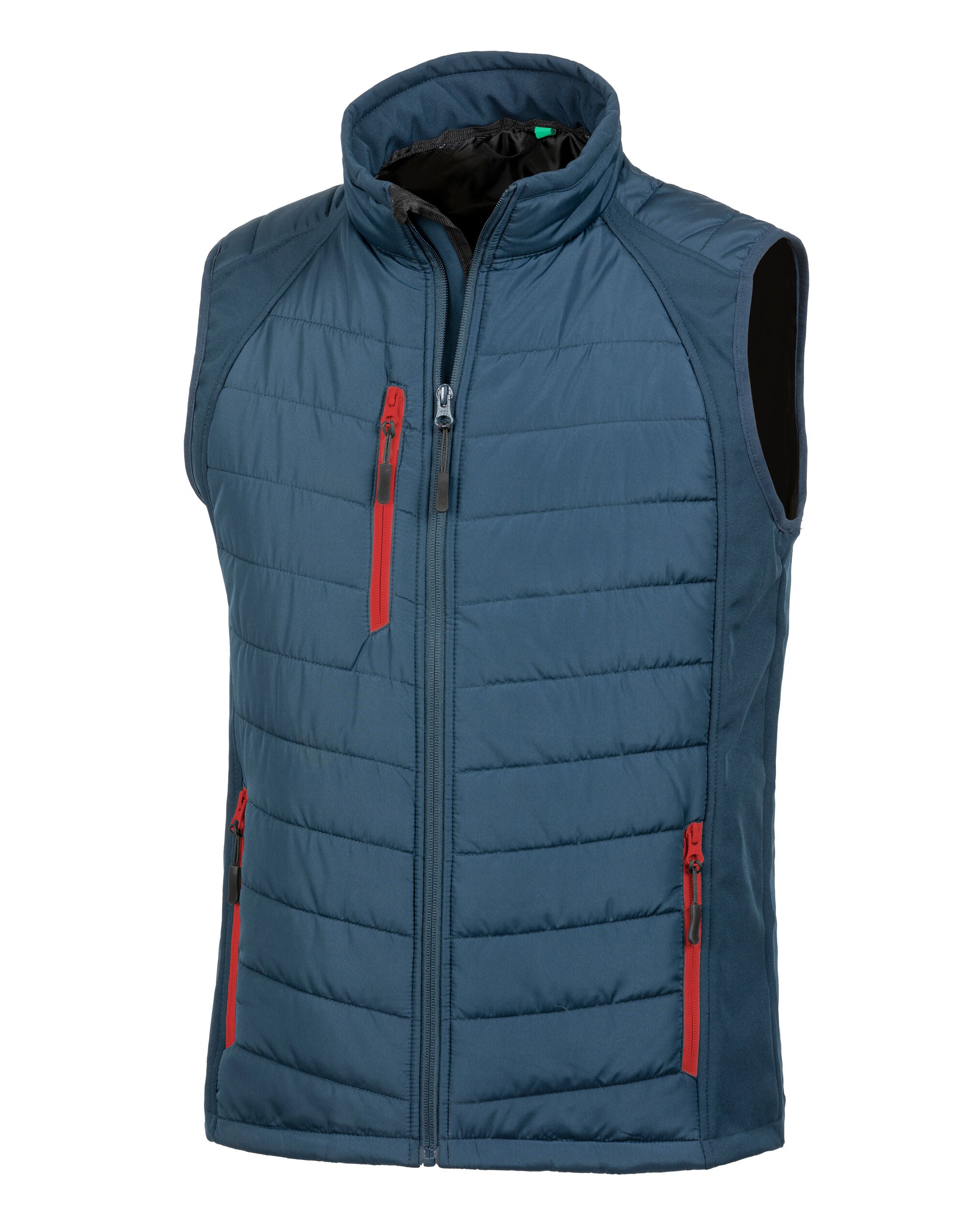 Result Black Compass Softshell Gilet R238X - Navy Red - Customisable Bodywarmers